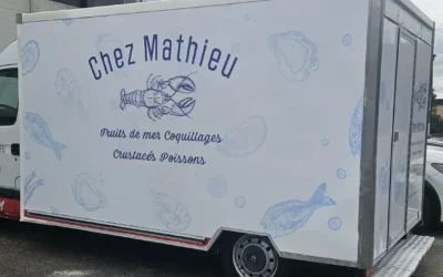 Flocage fourgon Aucamville : FK PUB habille le fourgon de Chez Mathieu pour une visibilité optimale