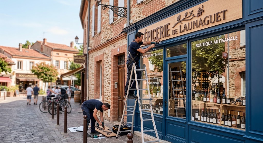 Enseigne de magasin.